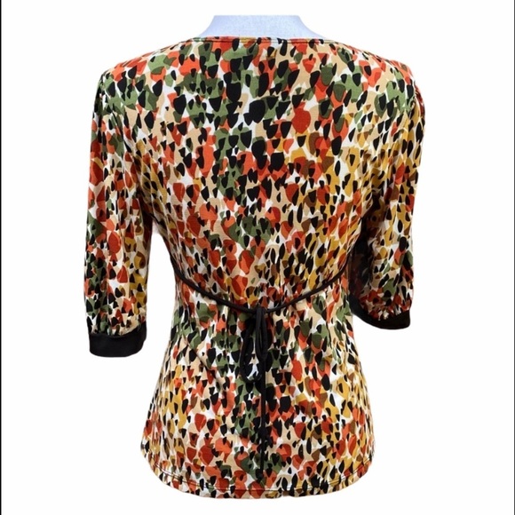 Geometric Earth Tone Top by Petite Sophisticate - Picture 3 of 11